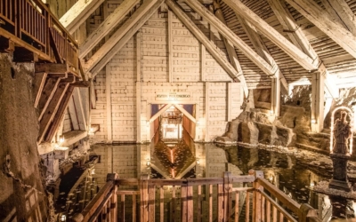 lake and chapel underground