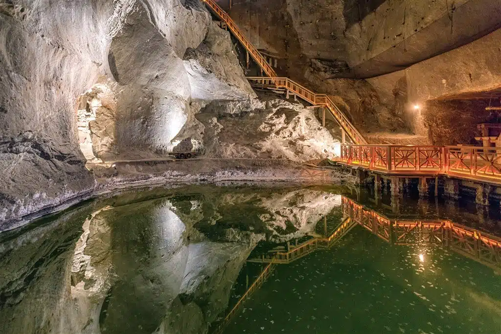 Green lake in Wieliczka