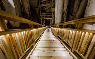 Salt Mines stairs hedding down
