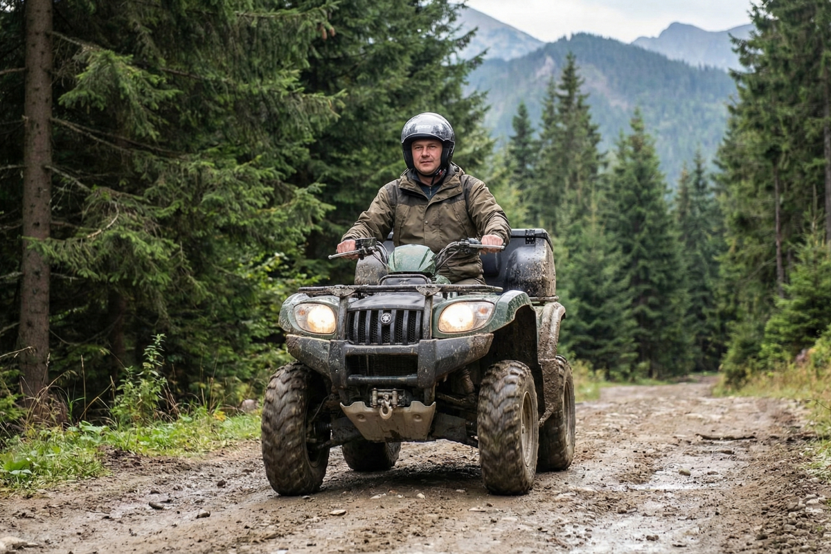 Guided Quad Adventure Near Zakopane Guided quad adventure near Zakopane on off-road mountain trails