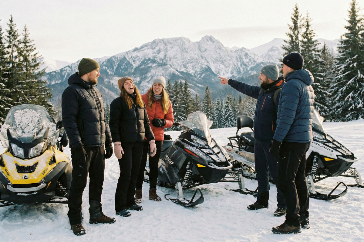 Winter Snowmobile Adventure in Zakopane Zakopane snowmobile tour winter adventure in the Tatra Mountains